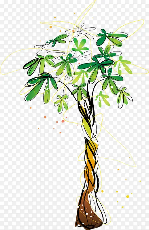 卡通手绘清新树枝