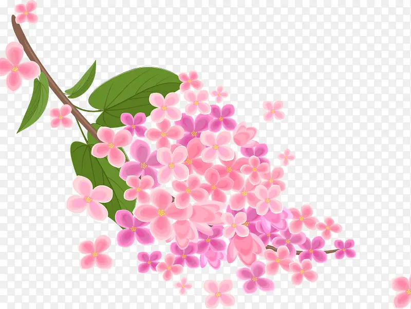 卡通唯美粉色樱花