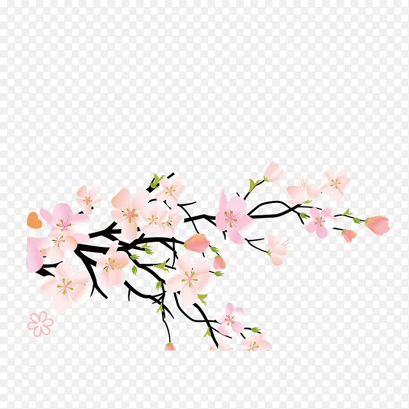 矢量粉红日本樱花