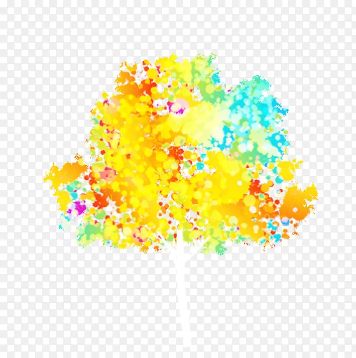 彩色树