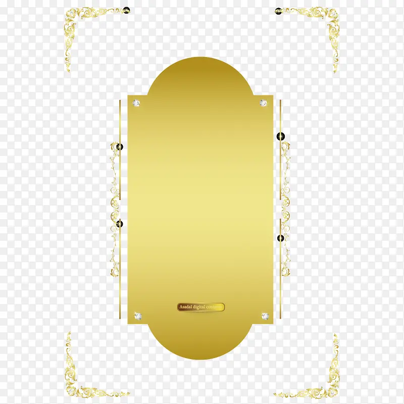 金色花纹装饰边框