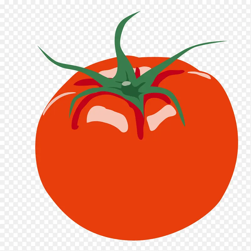 红色卡通西红柿蔬菜