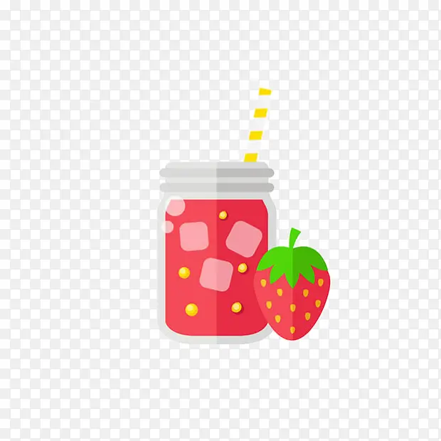 一罐草莓汁