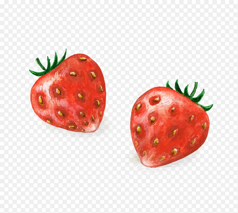 手绘草莓图案
