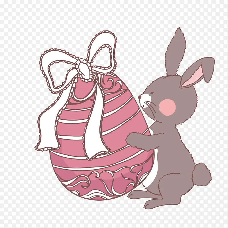 复活节卡通兔子矢量装饰
