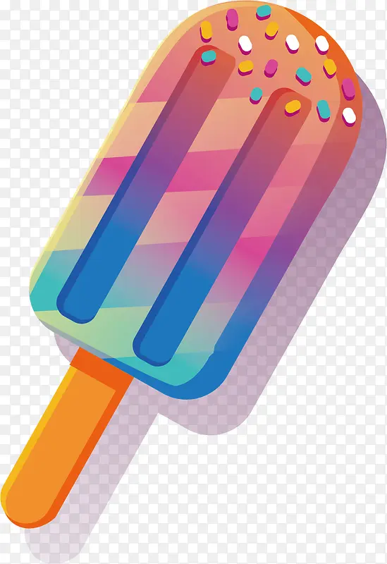 矢量图彩色冰淇淋