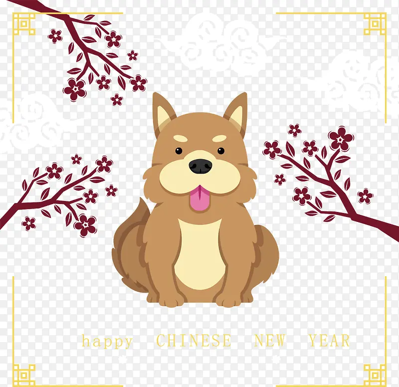 可爱的狗狗插画设计