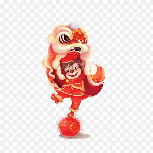 舞狮子PNG图片素材下载_图片编号yemkomwg-免抠素材网