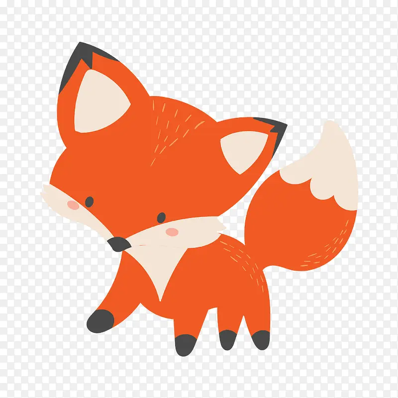 可爱动物狐狸 卡通