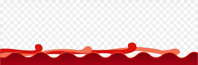 红色喜庆新年波纹装饰图案