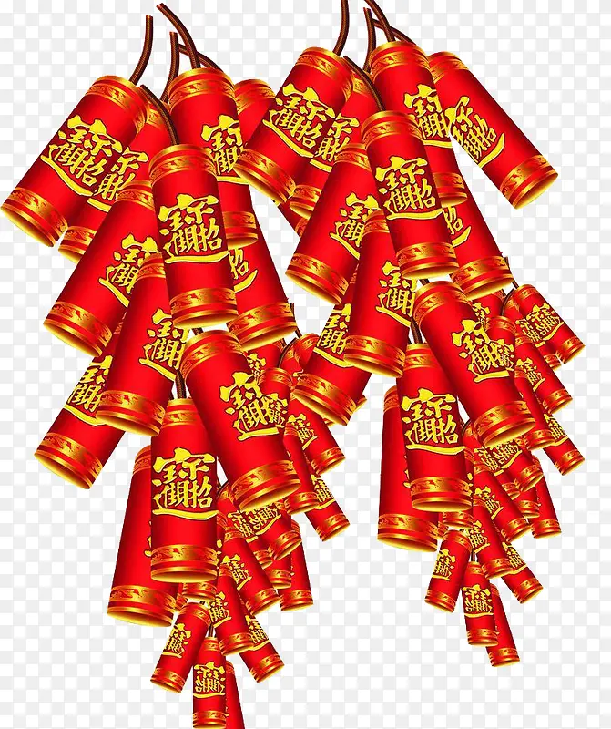红色喜庆新年鞭炮
