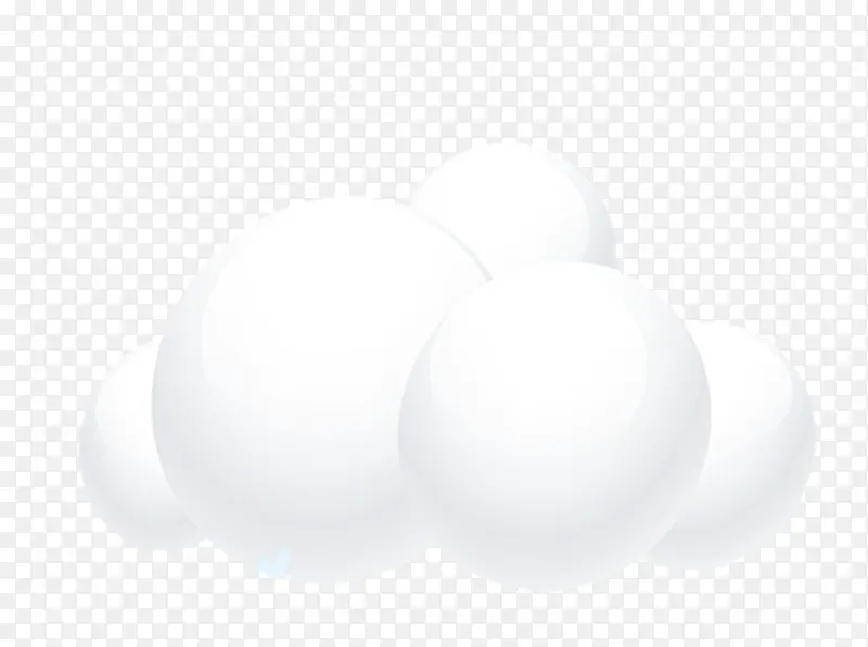 白色卡通云朵装饰图案
