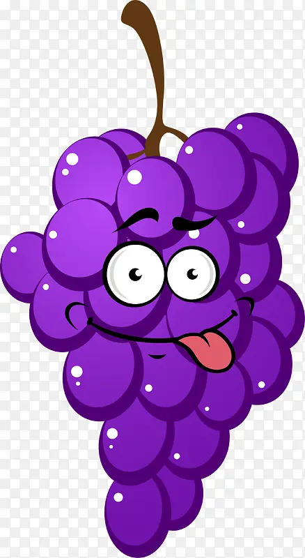 紫色卡通葡萄