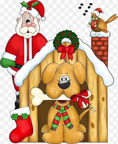 小狗和圣诞老人