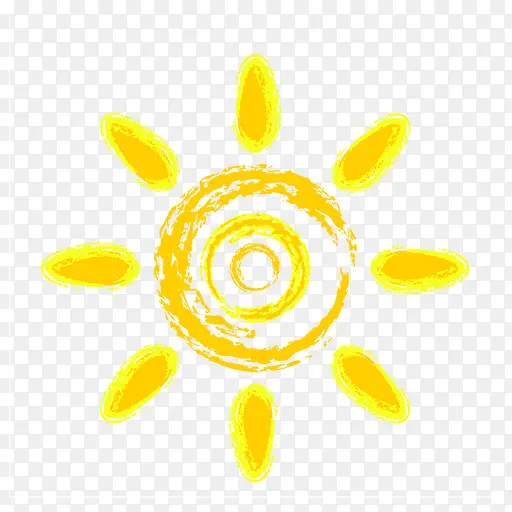 黄色卡通夏天太阳装饰图案