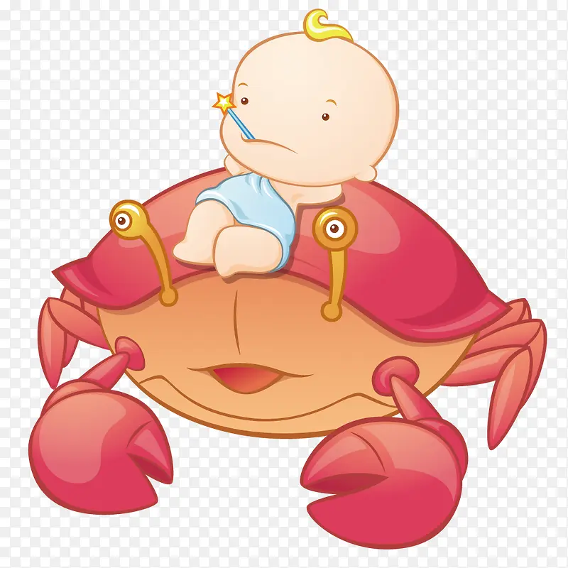 婴儿与螃蟹