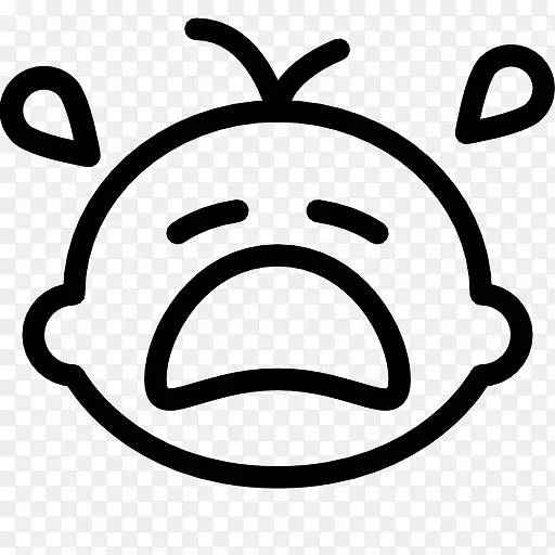 crying baby icon