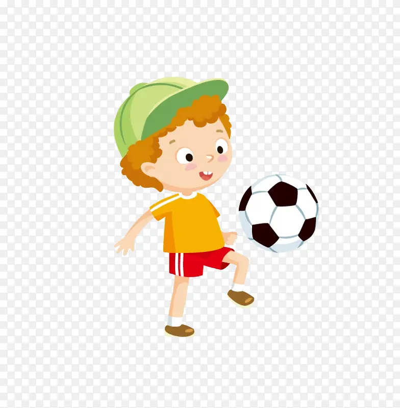 踢足球的小孩