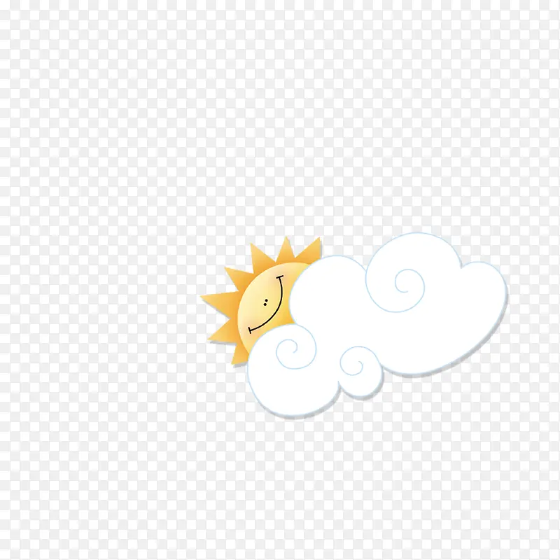 卡通云朵太阳