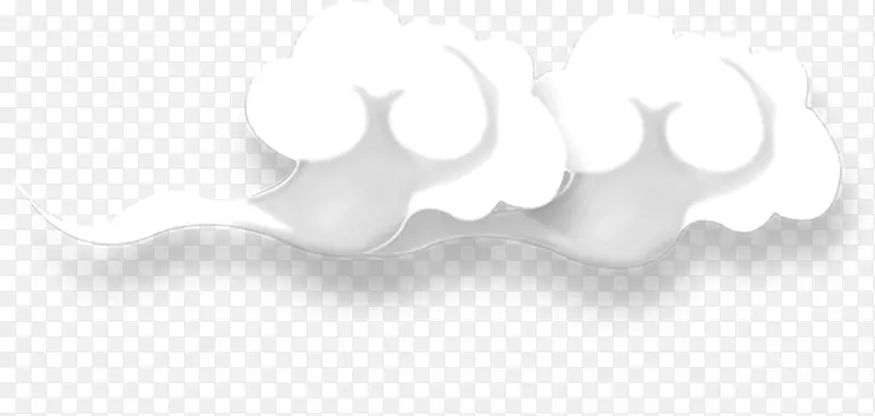 白色卡通可爱云朵