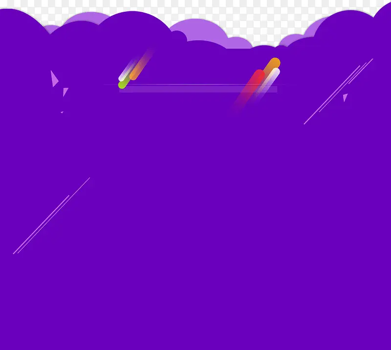 紫色云朵边框背景