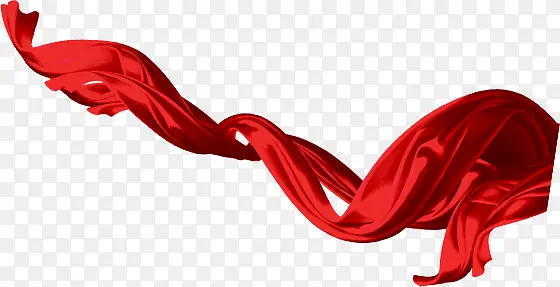红色漂浮活动丝带