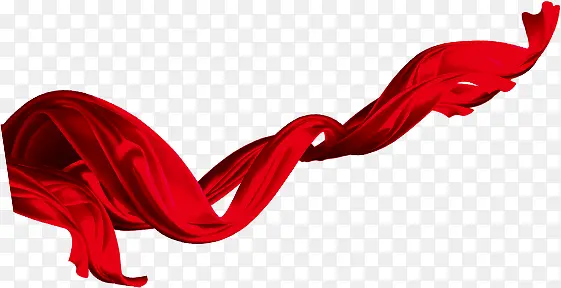 红色企业活动漂浮丝带