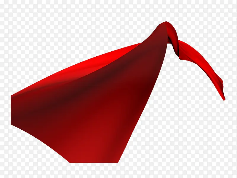 一条飘扬着的大红色飘带