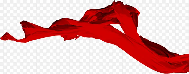 红色丝带装饰漂浮设计