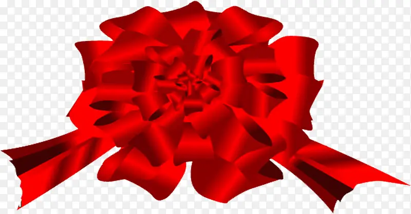 红色手绘丝带礼花