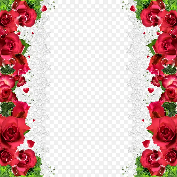 浪漫玫瑰边框装饰