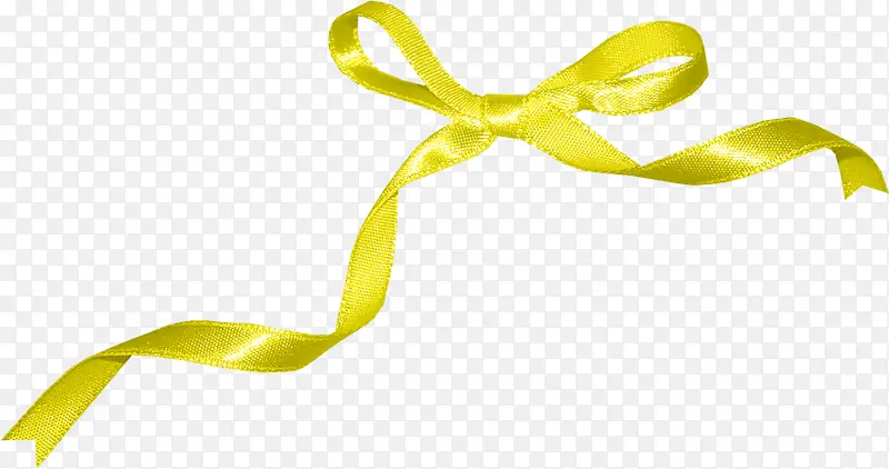 黄色蝴蝶结彩带