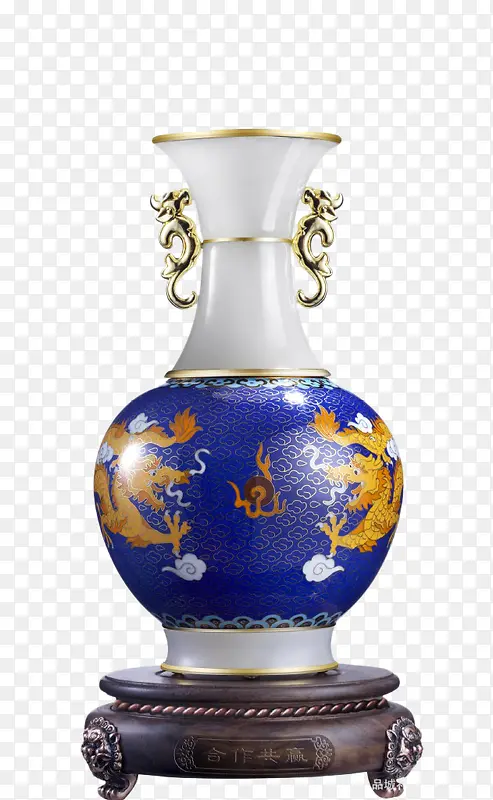 陶瓷龙纹花瓶
