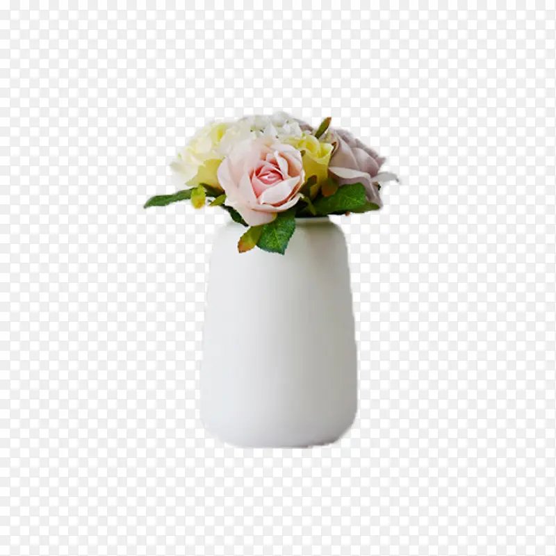 插花白色陶瓷花瓶