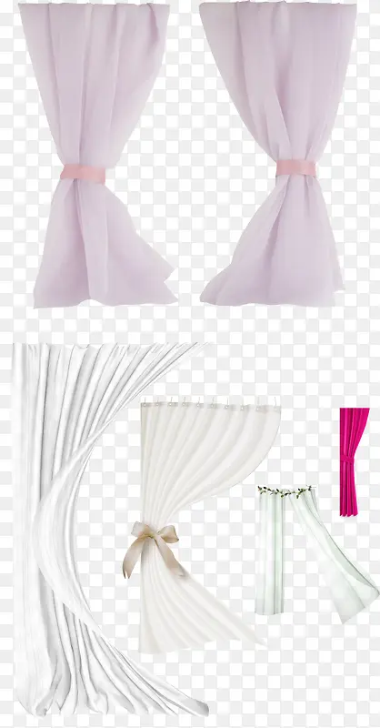 紫色清新窗帘装饰