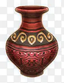 中国风红色花瓶