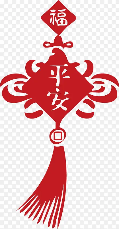 新年福字平安结矢量素材
