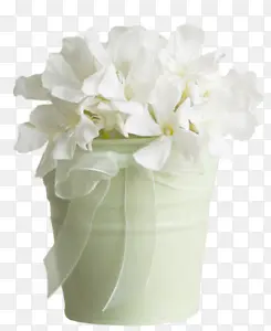 花朵花瓶白色花朵装饰