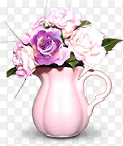 暖色花瓶花朵海报素材