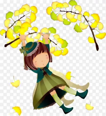 卡通小女孩