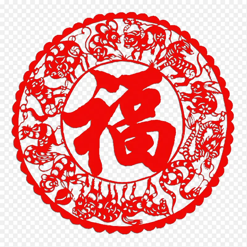 圆形福字PNG图片素材下载_图片编号ymjldedn-免抠素材网