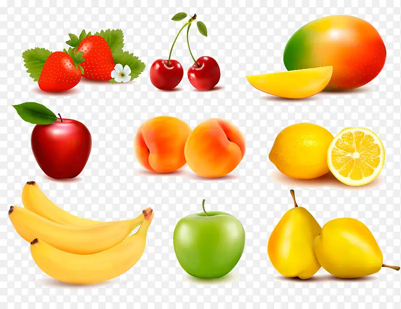 水果图片3d水果剪影