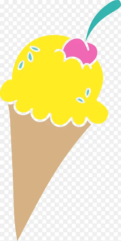 卡通矢量冰淇淋png图