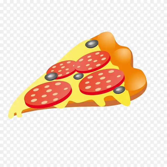 手绘的披萨
