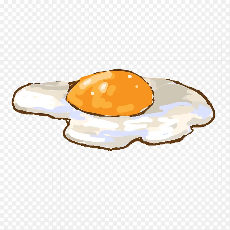 手绘煎蛋食物设计矢量图