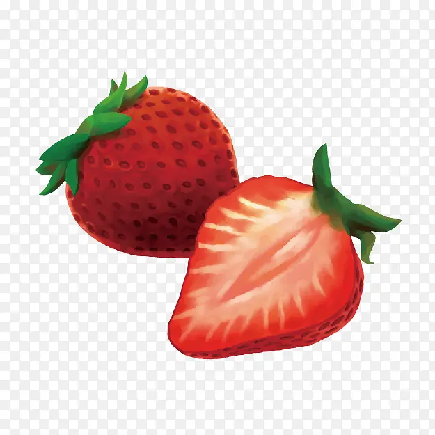 水果图案手绘食物素材 水果草莓