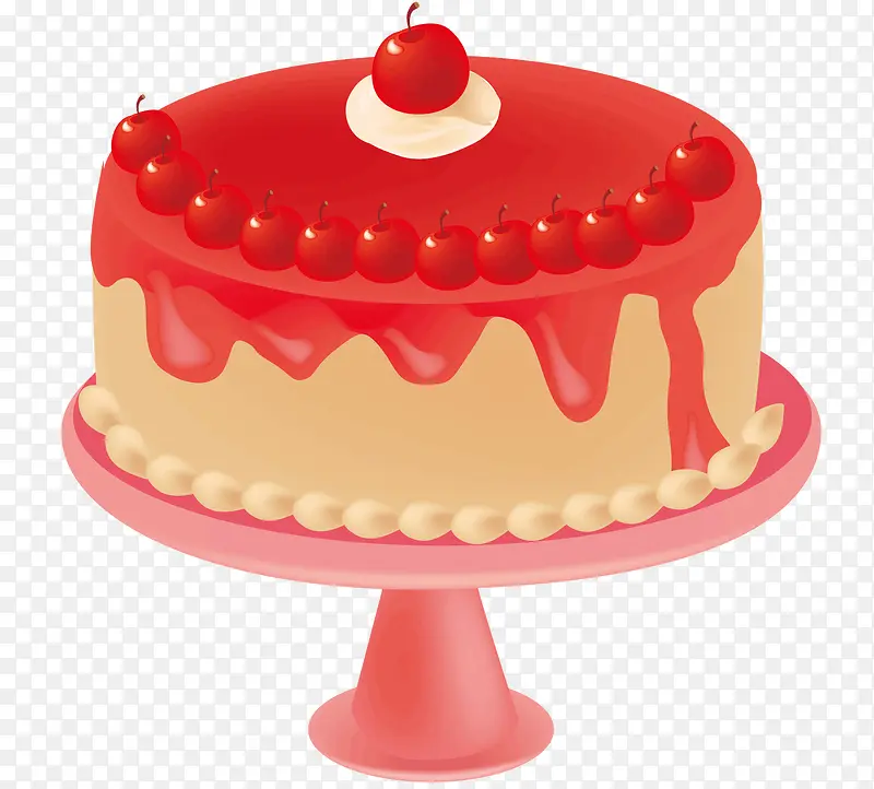 红色的蛋糕