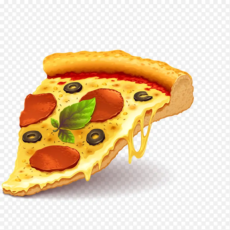 矢量图美味的披萨食物