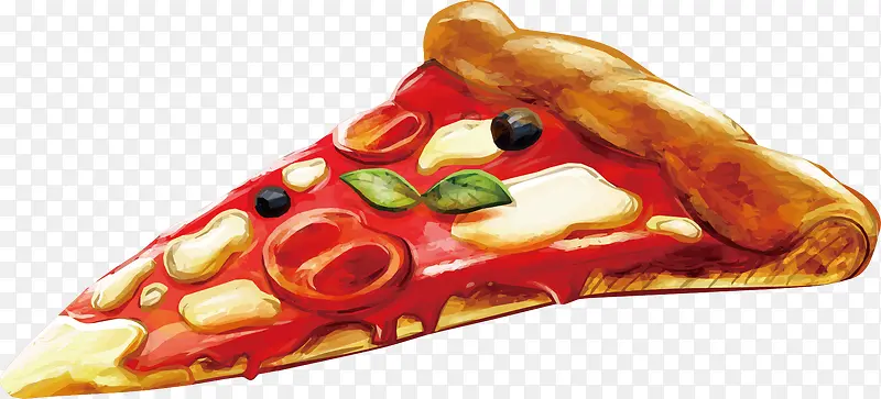 西红柿披萨矢量图