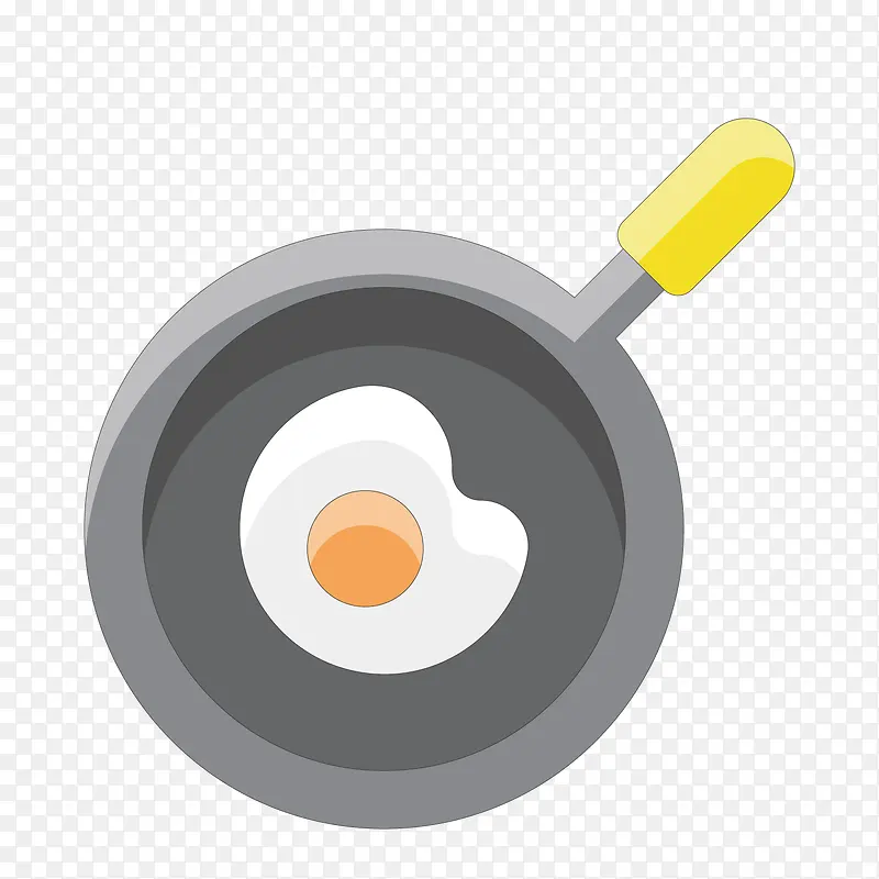 灰色圆形煎蛋